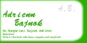 adrienn bajnok business card